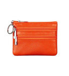 Porte monnaie en simili cuir double zippe - L’unique™ orange