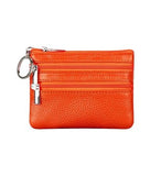 Porte monnaie en simili cuir double zippe - L’unique™ orange
