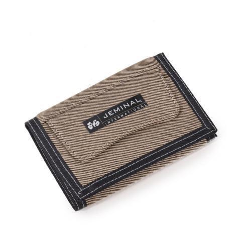 Porte monnaie court en tissu - Le Classique™ beige