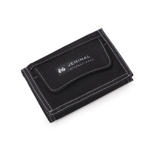 Porte monnaie court en tissu - L’unique™ noir