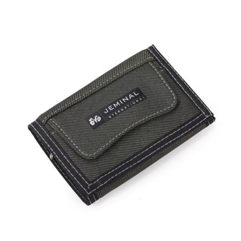 Porte monnaie court en tissu - Le Classique™ vert