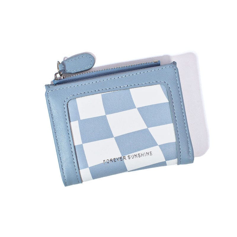 Portefeuille à carreaux tendance - Le Classique™ bleu