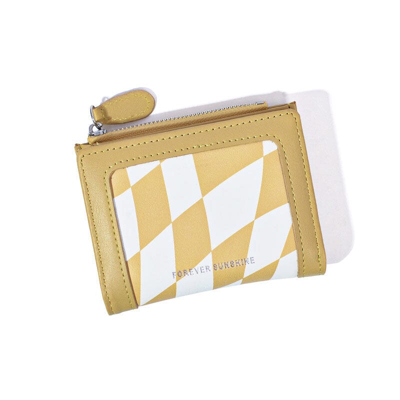 Portefeuille à carreaux tendance - Le Classique™ jaune
