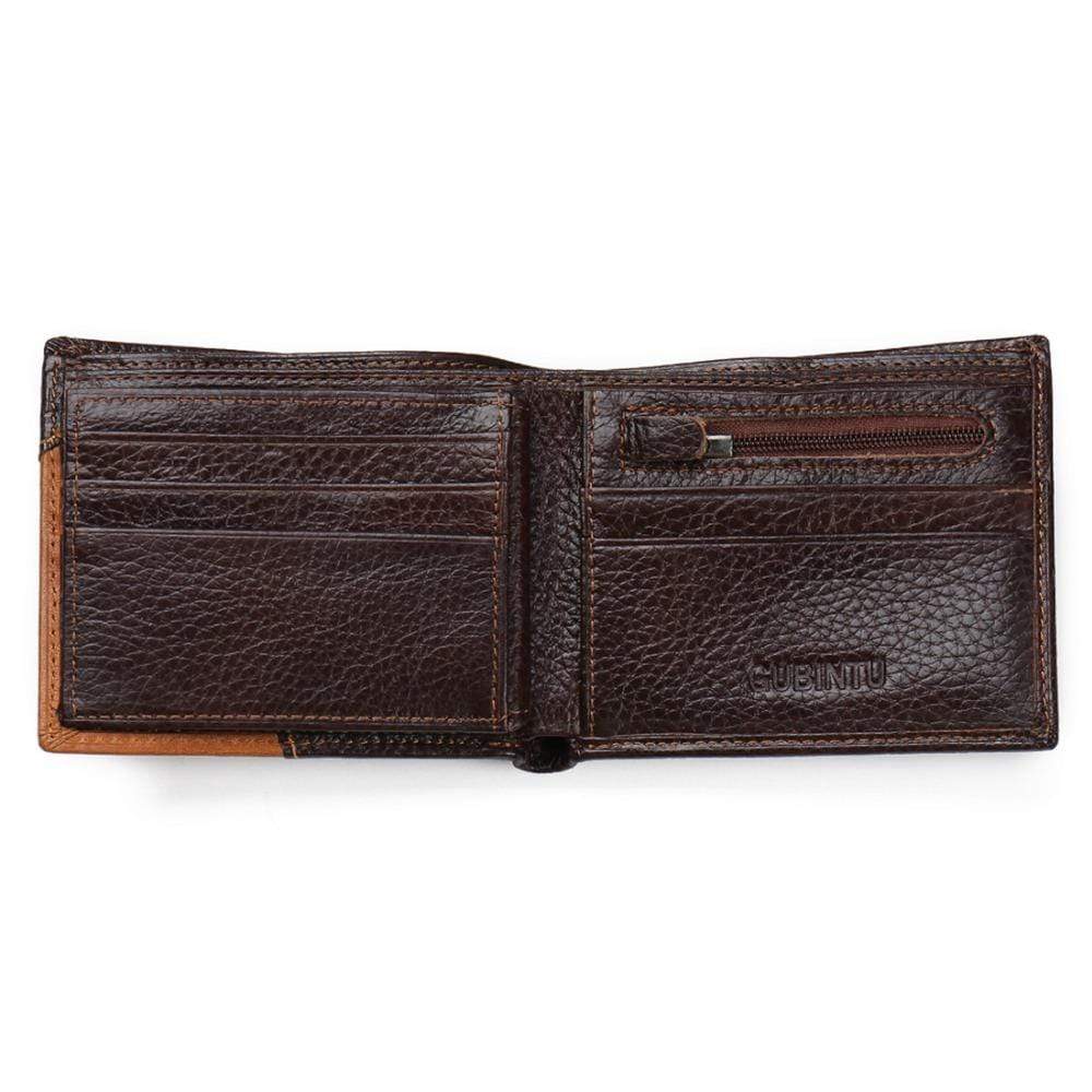 Portefeuille en cuir gravure aigle et cowboy - L’Audacieux™