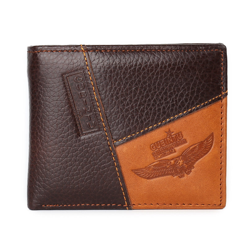 Portefeuille en cuir gravure aigle et cowboy - L’élégant™ aigle