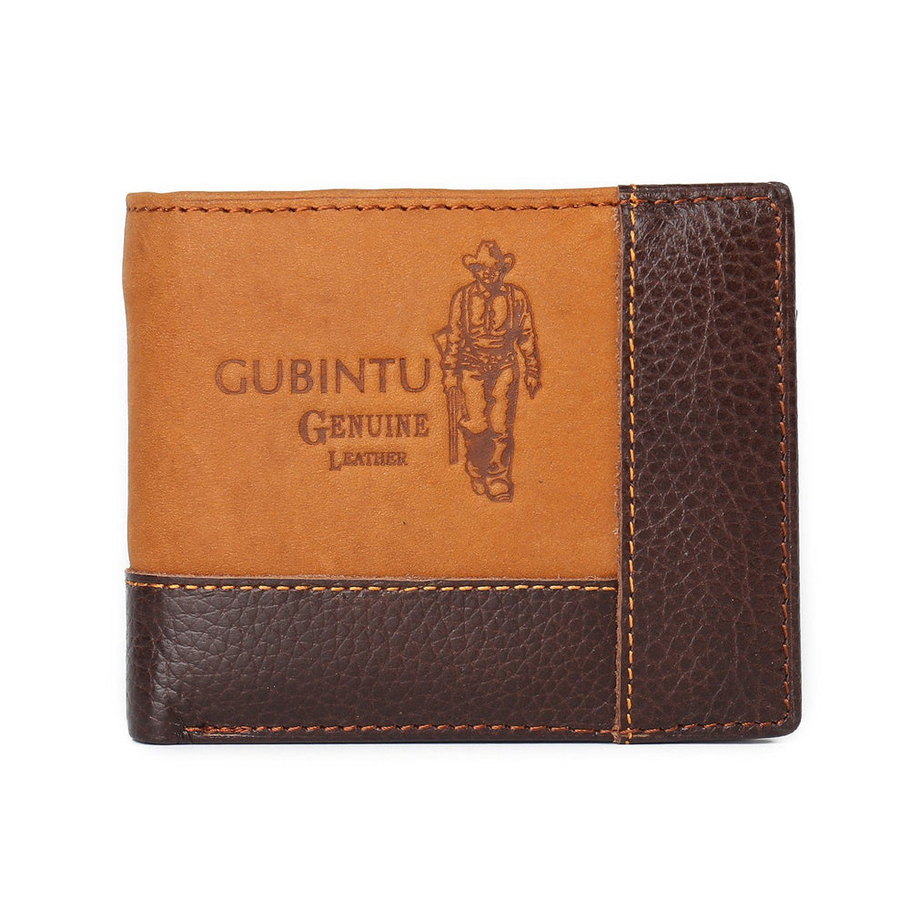 Portefeuille en cuir gravure aigle et cowboy - L’Audacieux™ cowboy
