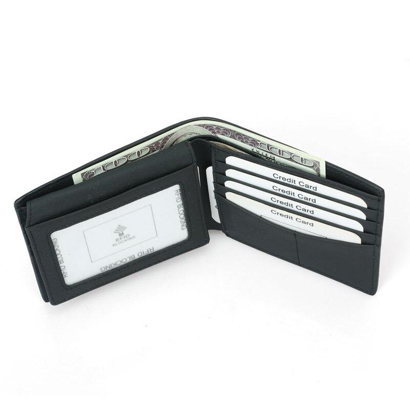 Portefeuille en cuir carbone RFID - Le Classique™