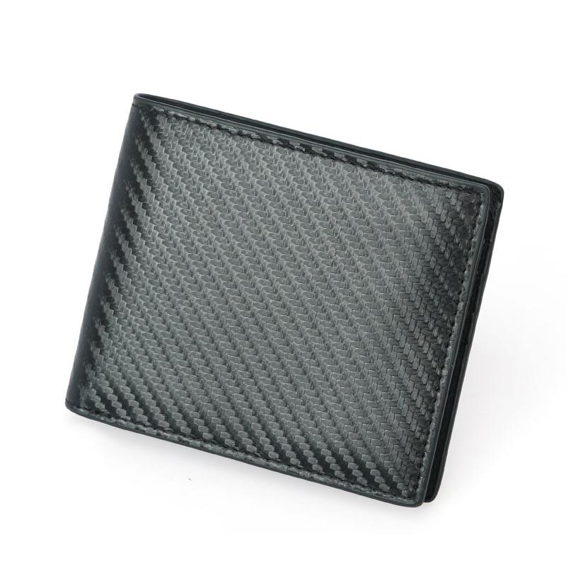 Portefeuille en cuir carbone RFID - Le Classique™