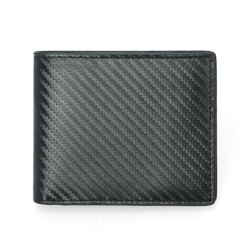 Portefeuille en cuir carbone RFID - Le Classique™ noir