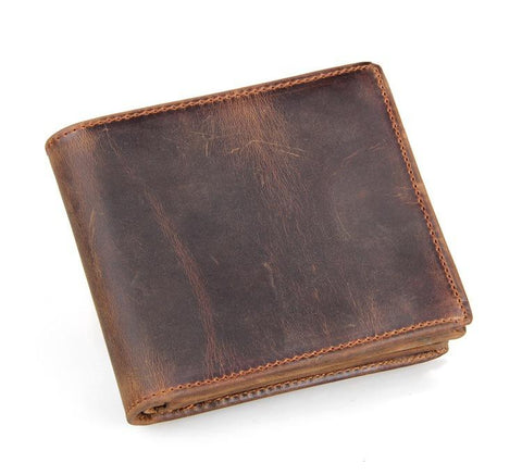 Portefeuille de crédit en cuir ancien avec carte d'identité Passcase Portefeuille de crédit en cuir ancien avec carte d'identité Passcase