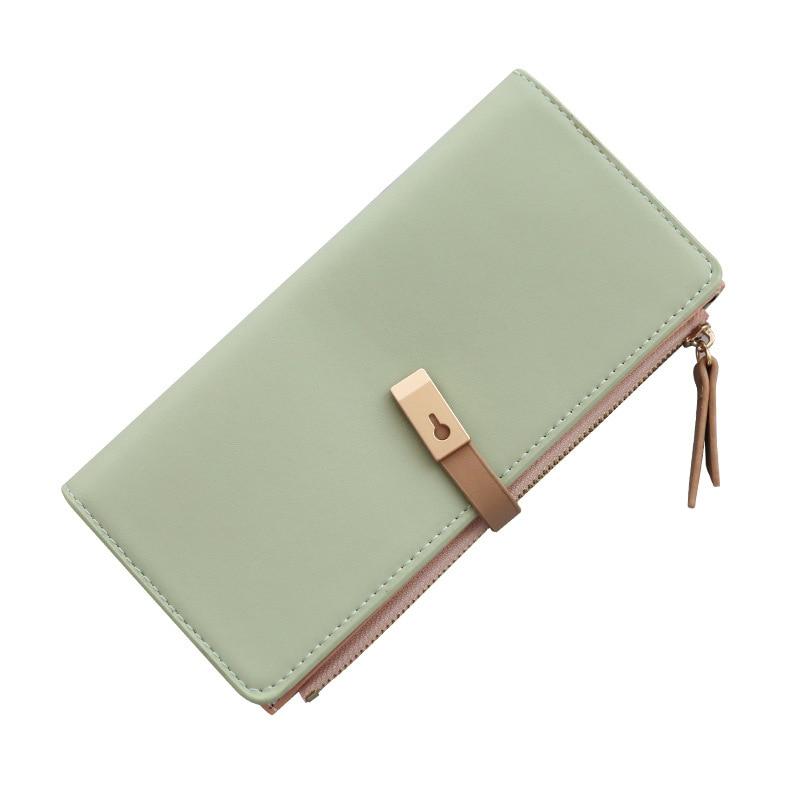 Portefeuille couleur unie long - Le Classique™ vert
