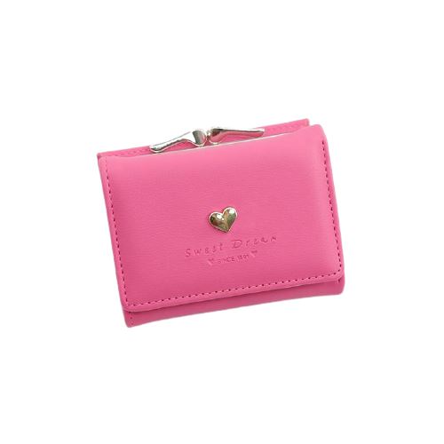 Portefeuille avec décoration coeur - Le Classique™ rose