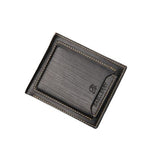 Portefeuille compact en simili cuir vintage - L’unique™ noir