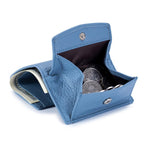 Portefeuille cuir en divers coloris RFID - L’élégant™ bleu gris