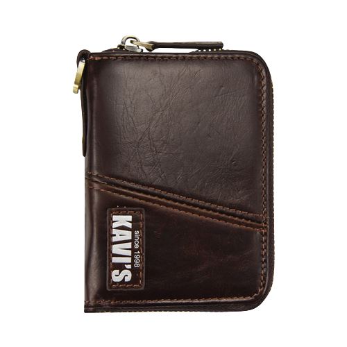 Portefeuille en cuir RFID style vintage - Le Classique™ café