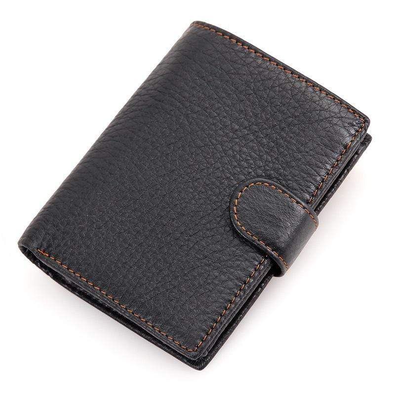 Portefeuille en cuir traditionnel RFID - L’élégant™ noir