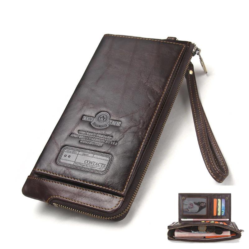 Portefeuille grande capacité en cuir RFID - Le Classique™