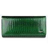 Portefeuille en cuir crocodile de luxe - L’élégant™ vert