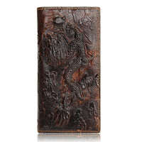 Portefeuille cuir gravure en relief dragon - L’élégant™ dragon