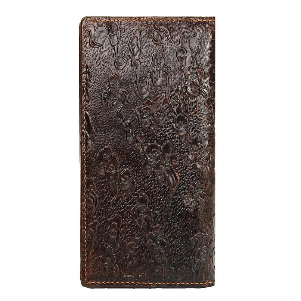 Portefeuille cuir gravure en relief dragon - Le Classique™