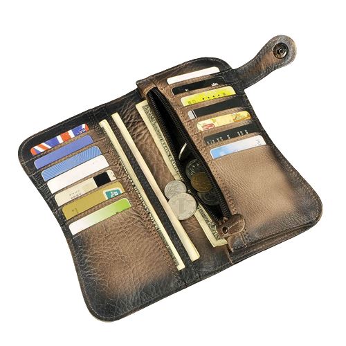 Portefeuille de grande capacité en cuir - Le Classique™