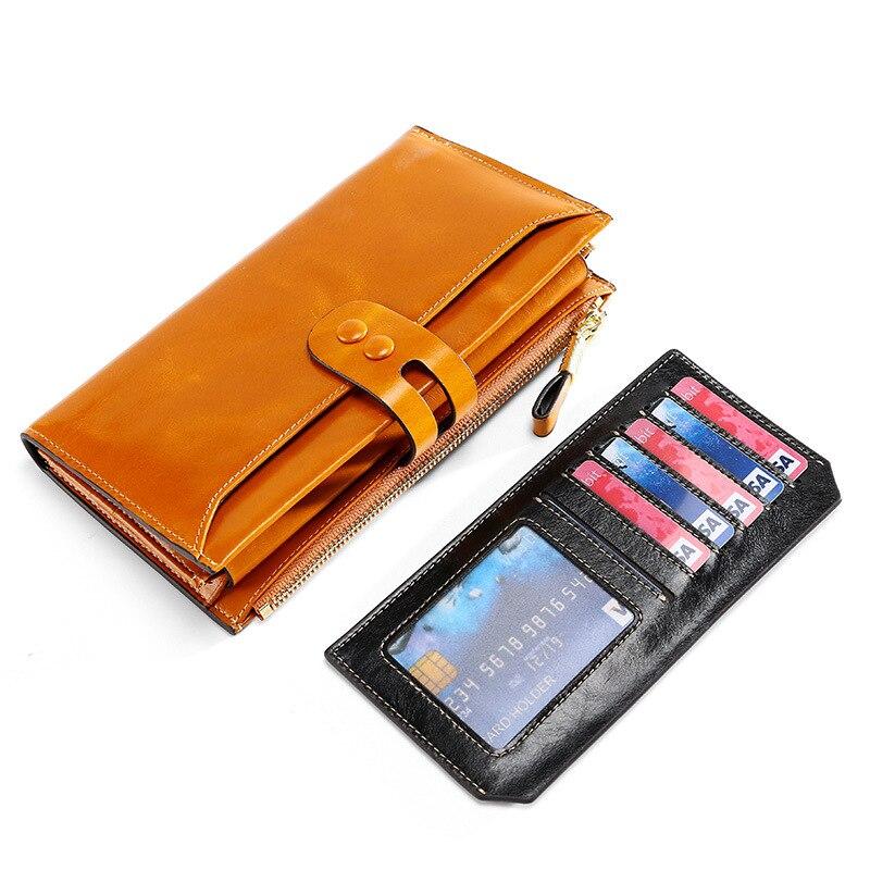 Portefeuille en cuir véritable long - Le Classique™