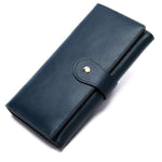 Portefeuille en cuir long RFID - L’élégant™ bleu