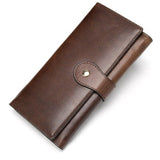 Portefeuille en cuir long RFID - L’élégant™ brun