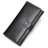 Portefeuille en cuir long RFID - L’élégant™ noir