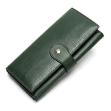 Portefeuille en cuir long RFID - L’élégant™ vert