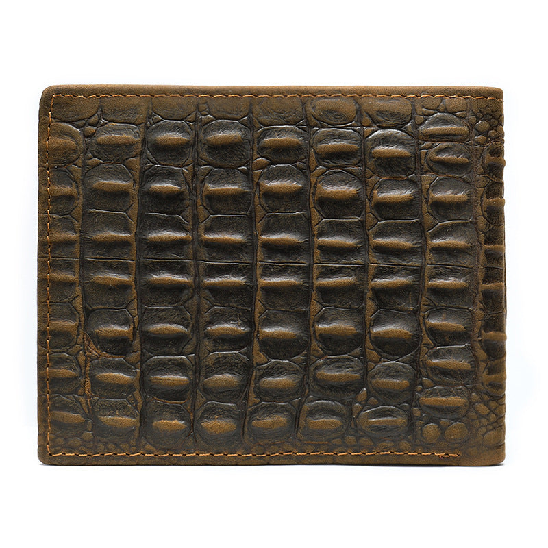 Portefeuille en cuir relief crocodile - Le Classique™