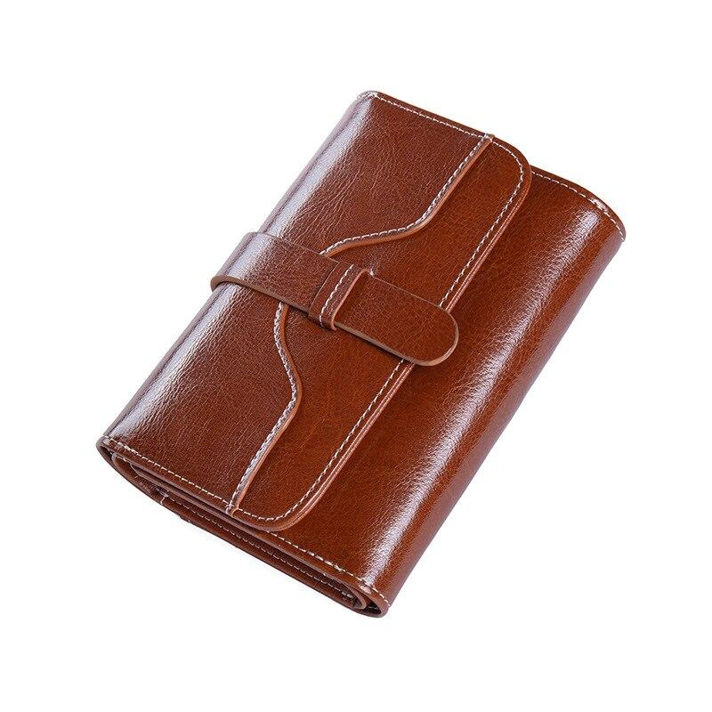 Portefeuille en véritable cuir lisse RFID - Le Classique™ café