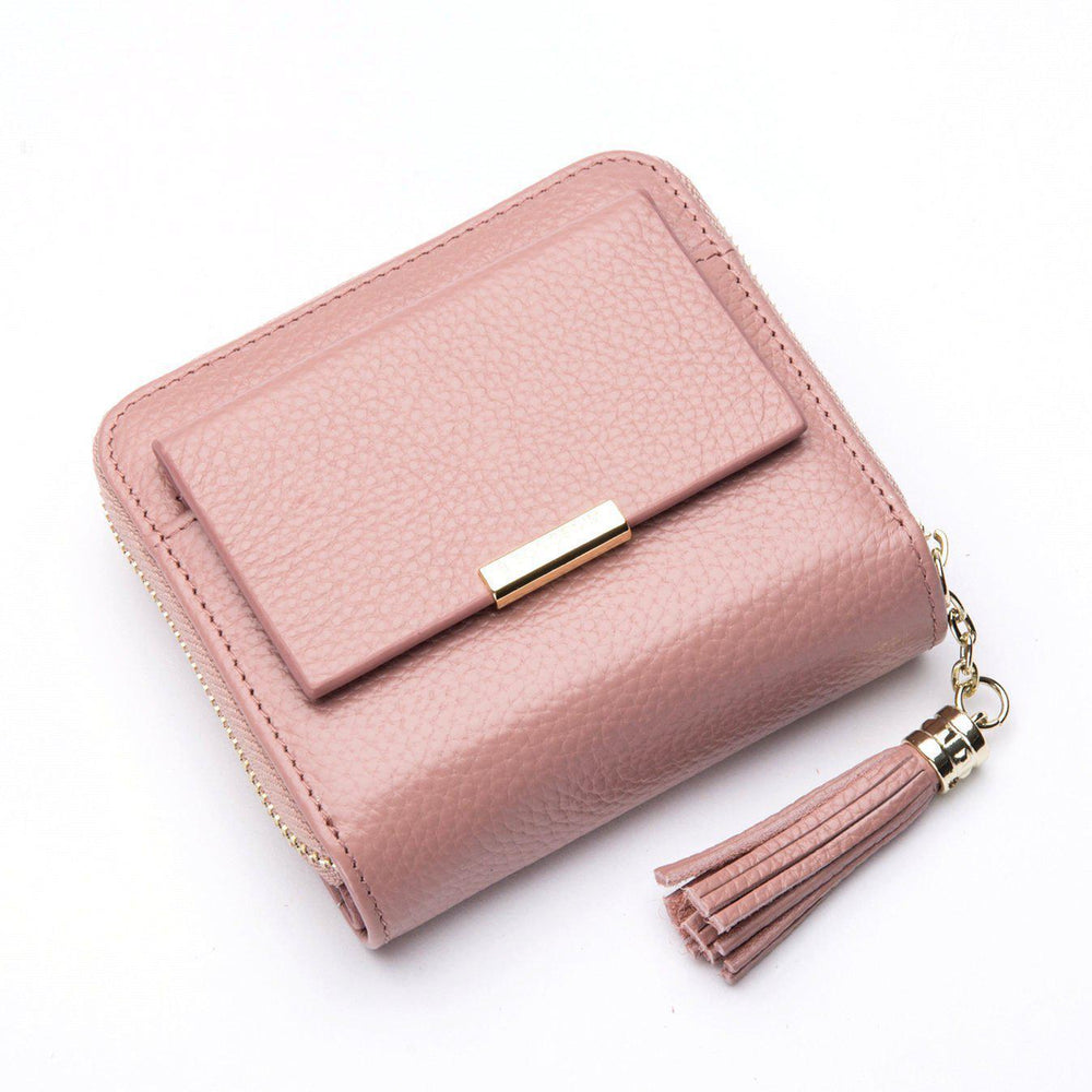 Portefeuille en cuir véritable avec pendentif - Le Classique™ rose