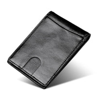 Portefeuille en véritable cuir fin - L’élégant™ noir