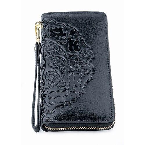 Portefeuille en cuir véritable Asia - L’élégant™ noir