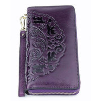 Portefeuille en cuir véritable Asia - L’élégant™ violet