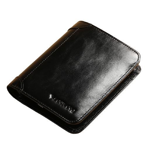 Portefeuille en cuir lisse classique - L’Absolu™ noir