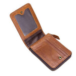 Portefeuille en cuir zippé vintage - L’élégant™