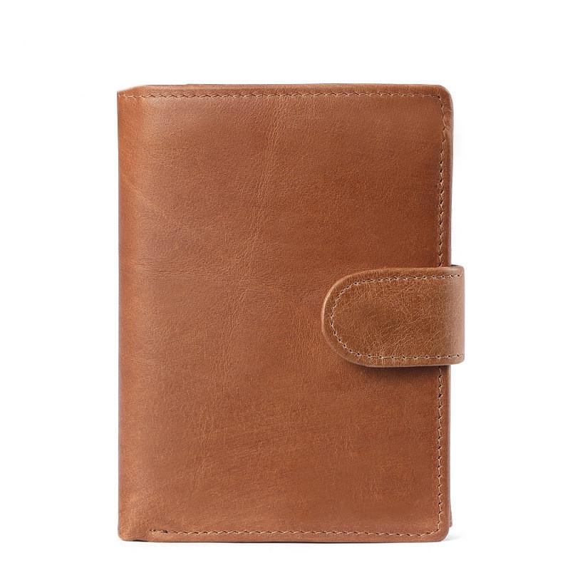 Portefeuille en cuir lisse vintage - Le Classique™ brun