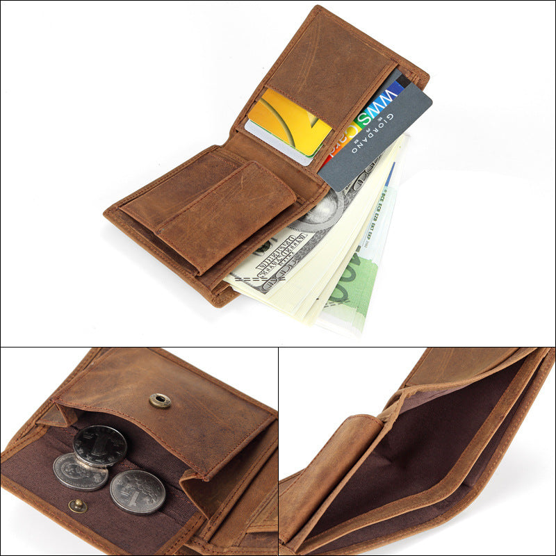 Portefeuille en cuir vintage classique - Le Classique™