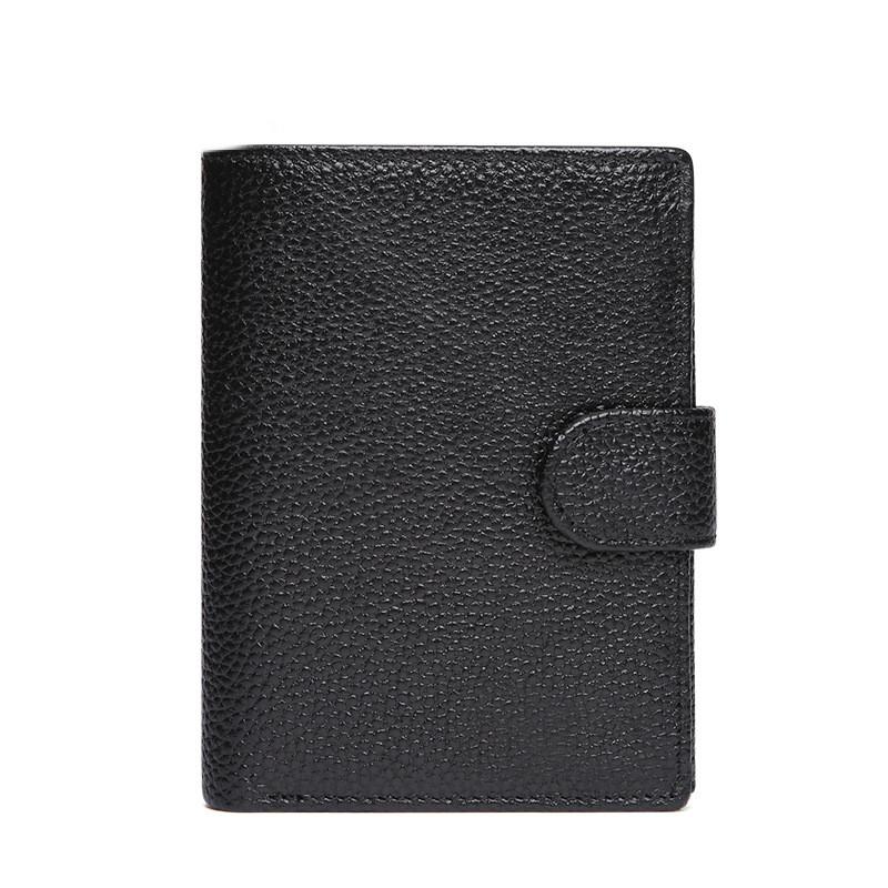 Portefeuille en cuir lisse vintage - L’élégant™ noir