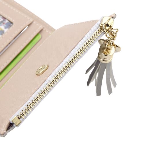 Portefeuille fin en simili cuir avec pompon - Le Classique™