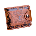 Portefeuille imprimé dollars - L’unique™ brun
