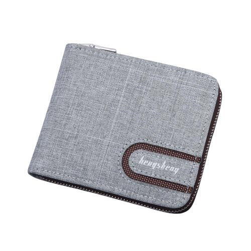 Portefeuille en simili cuir lisse - Le Classique™ gris