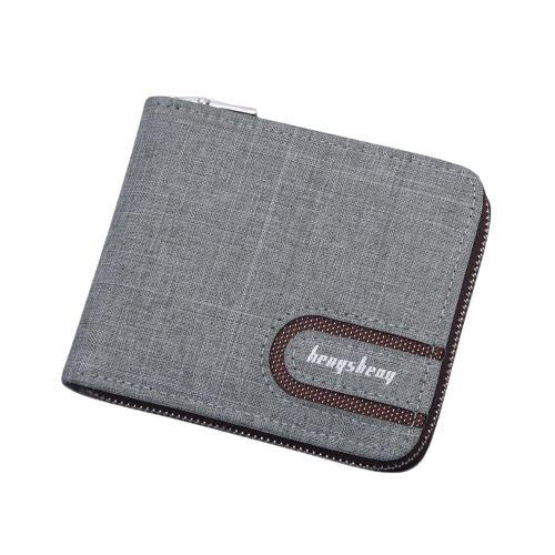 Portefeuille en simili cuir lisse - Le Classique™ gris foncé