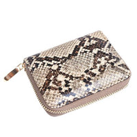 Portefeuille imprimé serpent - L’unique™ gris