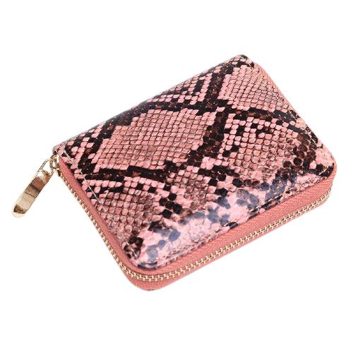 Portefeuille imprimé serpent - L’Audacieux™ rose