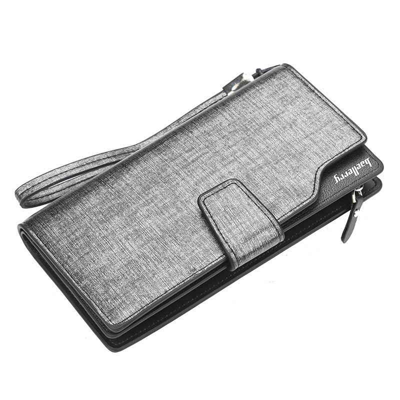 Portefeuille en simili cuir grande capacité - Le Classique™ gris