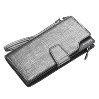 Portefeuille en simili cuir grande capacité - L’unique™ gris