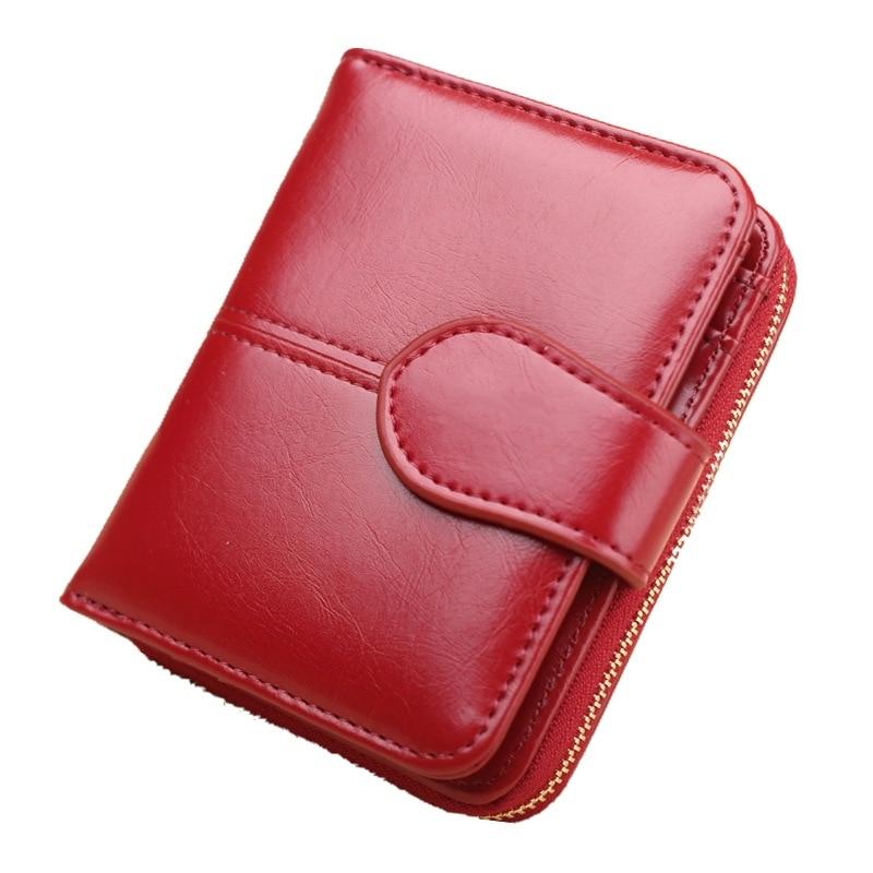 Portefeuille en simili cuir zippé pour femme - Le Classique™ rouge